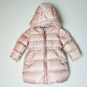 Baby Gap pink champagne puffy coat. Sz 18-24 mo.